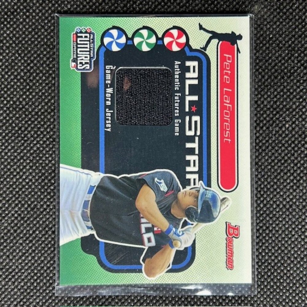 2004 Bowman #FG-PL Pete LaForest Futures Game Gear Jersey Relics Tampa Bay Rays